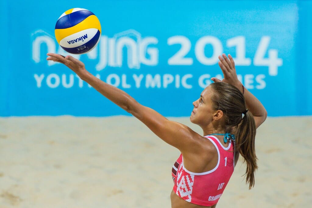 Latvian beach volleyball player Tina Graudina